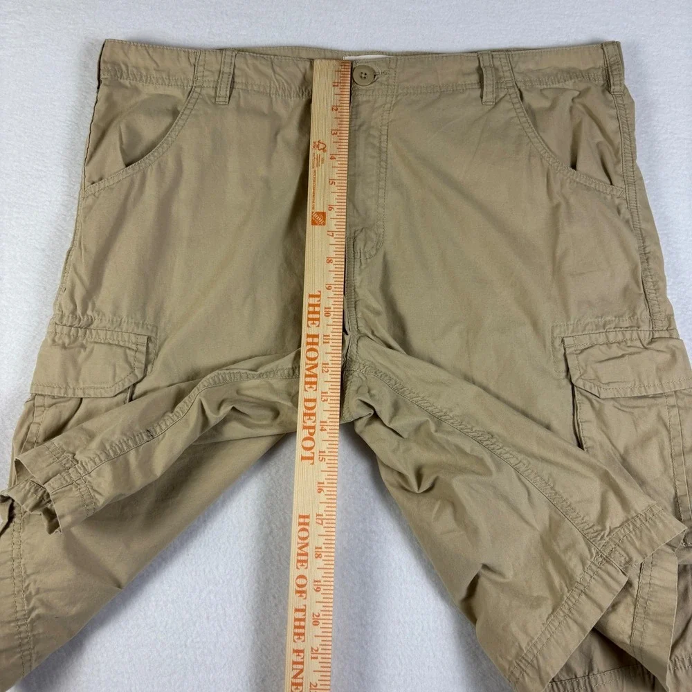Mens Tan Cotton Twill‎ Cargo Shorts Casual Outdoor Utility Khaki Size 40